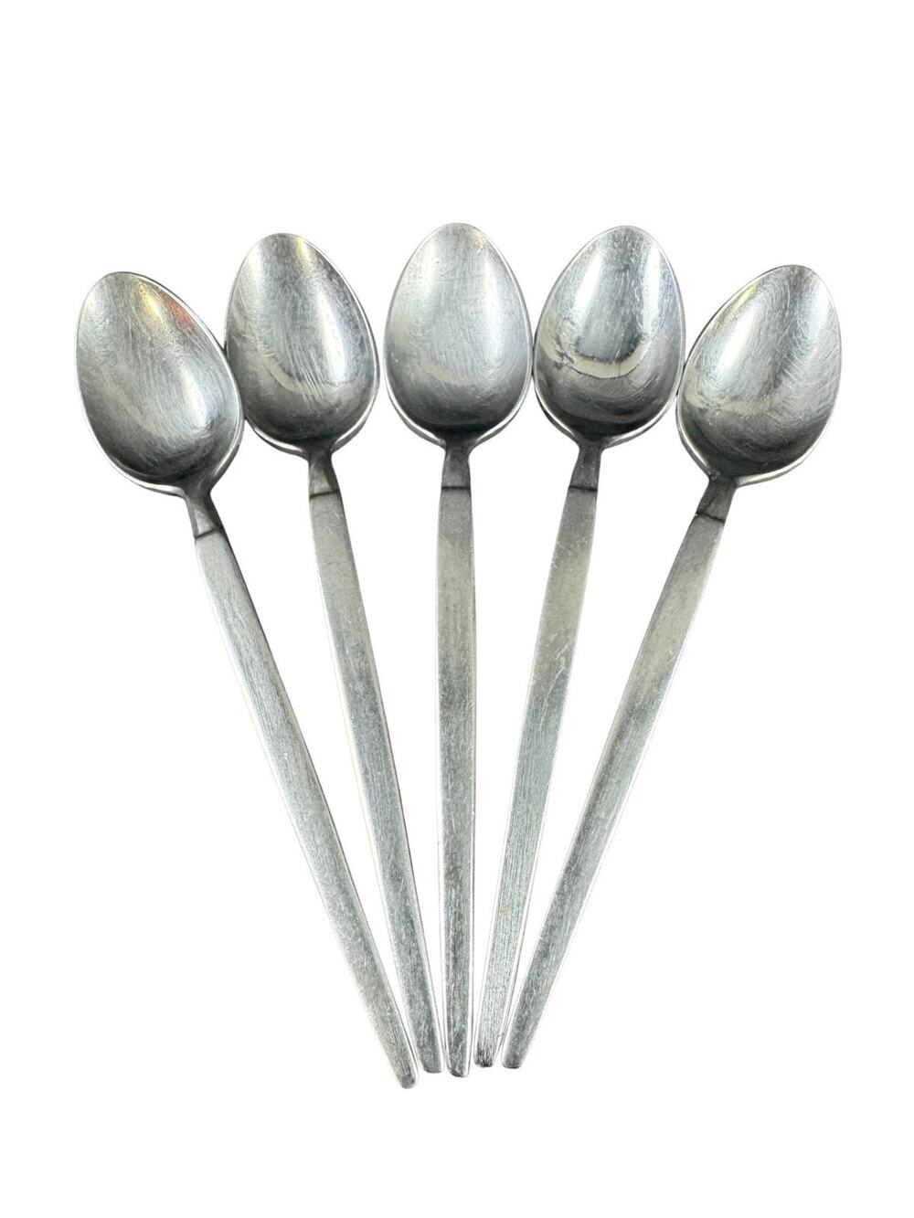 Vintage MCM SRI Stanley Roberts Astro Flatware Japan - 5 Dessert Spoons 6.75"